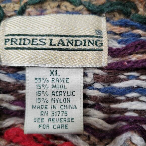 Vintage Prides Landing Ramie Wool Blend Mock Neck, Tunic Length Sweater Size XL - Picture 2 of 5